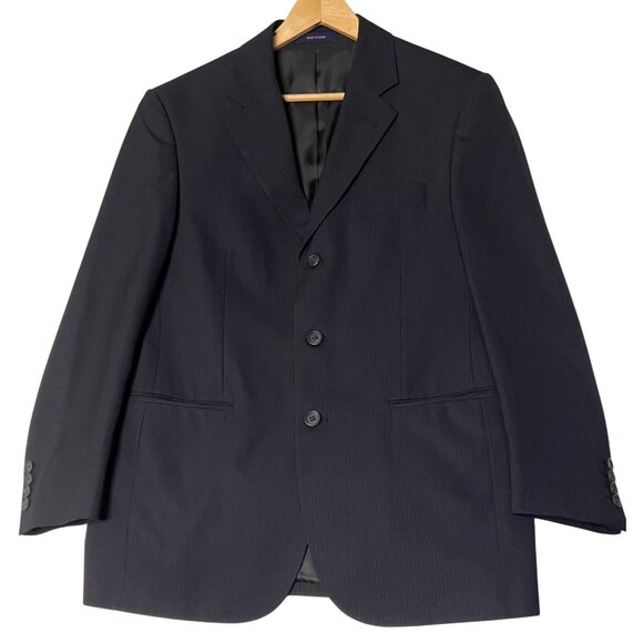 Arrow Men's 2-Piece Pinstripe Suit Navy 36S Classic Fit Jacket & Pants 30 x 30 - Picture 2 of 16